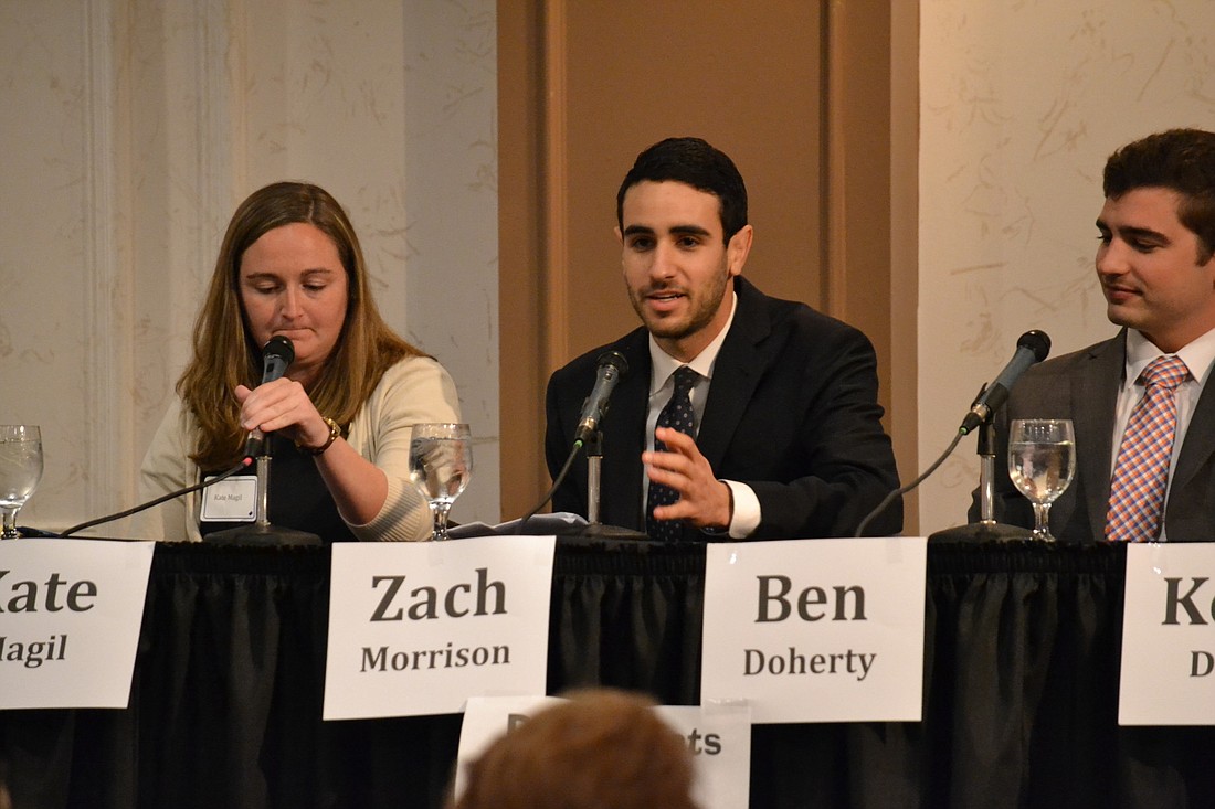 Zach Morrison represented Young Democrats during the Next Generation debate hosted by the Tiger Bay Club.