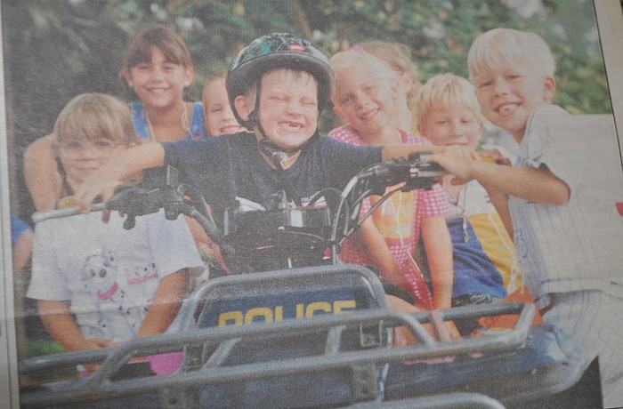 Sean Thompson and other Longboat Key kids got to ride a Longboat Key Police Department all-terrain vehicle in 1998, at Bayfront Park Recreation Center's summer camp. Courtesy photo