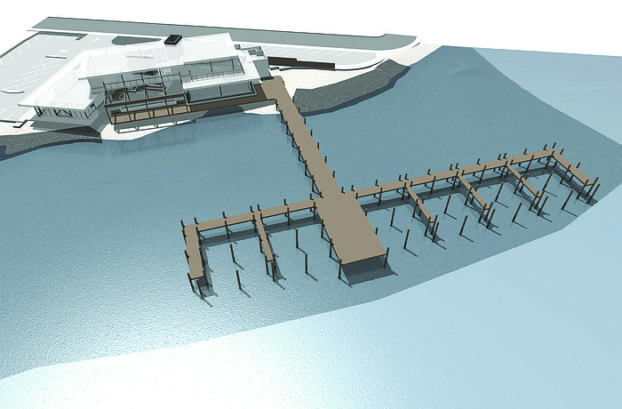 Moore's Stonecrab Restaurant co-owner Alan Moore and other partners will file a site plan soon for a new restaurant. Rendering courtesy of the town of Longboat Key