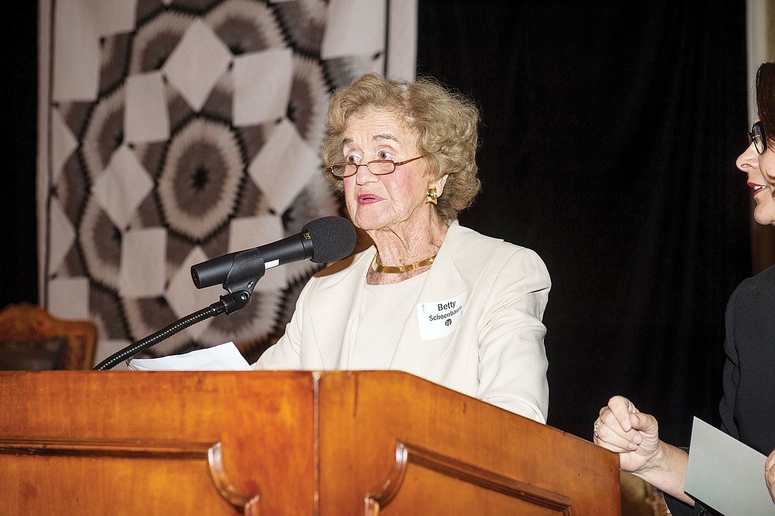 Betty Schoenbaum was working at the 2014 Renaissance Luncheon; this year, she is its first "Renaissance Woman of the Year" honoree. Photo by Cliff Roles.
