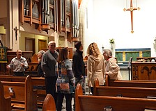 Guests were given tours of the facilities and the history of the church.