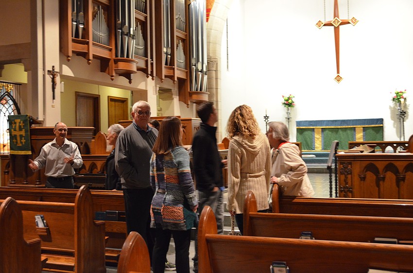 Guests were given tours of the facilities and the history of the church.