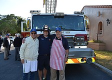 Leonardo Distefano, firefighter and paramedic Matt Taylor and Joe Zampino