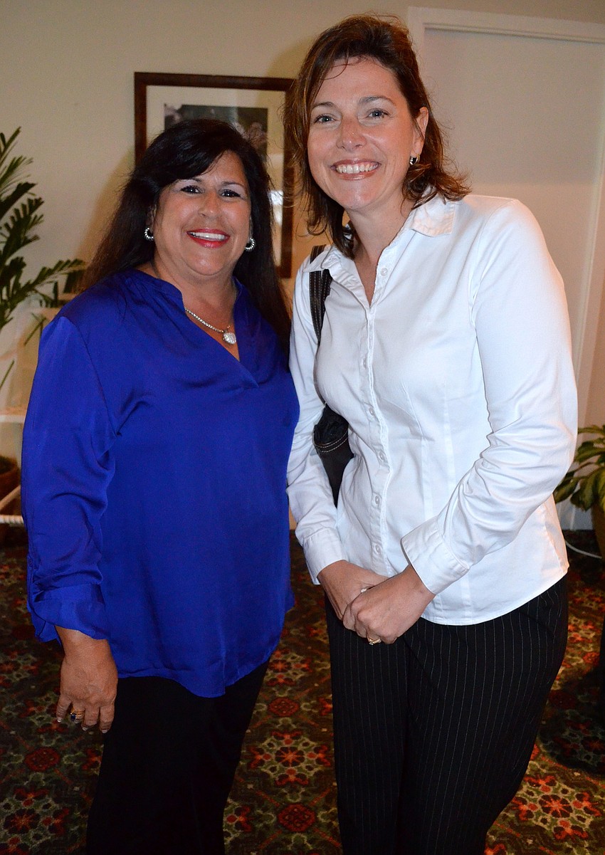 Yvonne Schloss, Sunglass Express Optical, and Anne Ross, town of Longboat Key