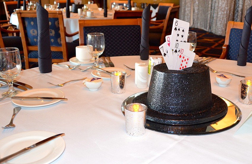 The tables at Bird Key Yacht Club kept with the magician theme.