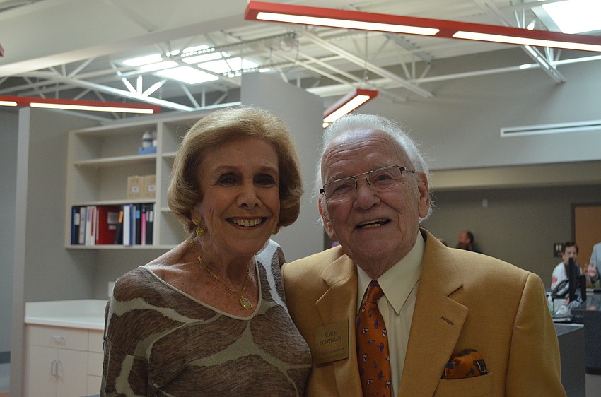 Joan Armour Mendell with Board of Directors President Elect Robert Coppenrath