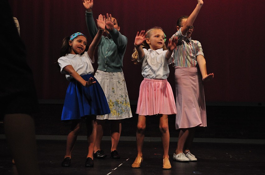 Gianna Munoz and Claire DePasquale show off their dance skills.