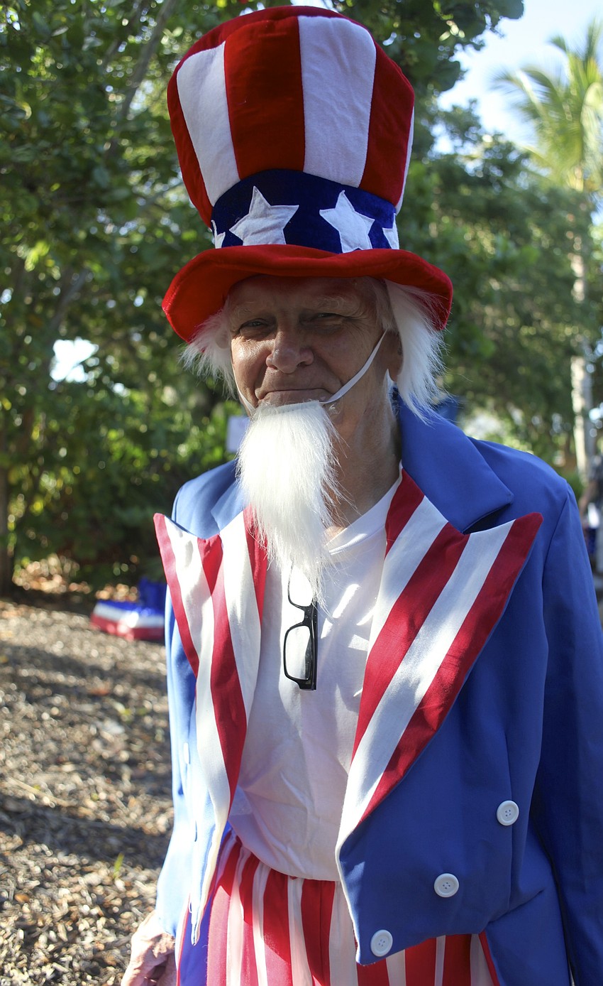Jim Seaton dressed up as Uncle Sam for the parade.