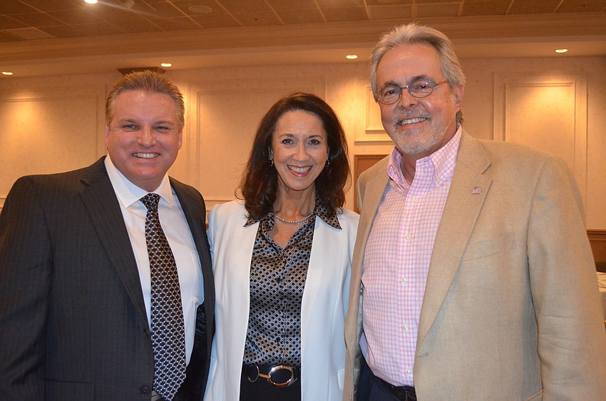 Mike Moran with Mary Kenealy Barbetta and County Commissioner Joe Barbetta