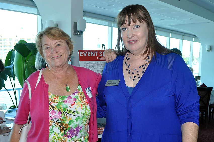 Charolett Baker and Democratic Club of Sarasota president Mary Clupper