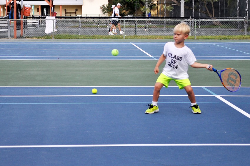 Cameron Quartermaine practices his swing.
