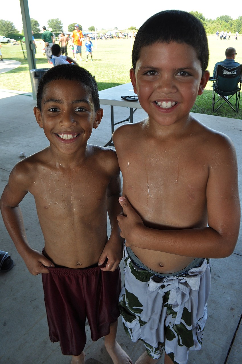 Xavier Ortiz and Lemuel Sanchez, both 8, are cousins.