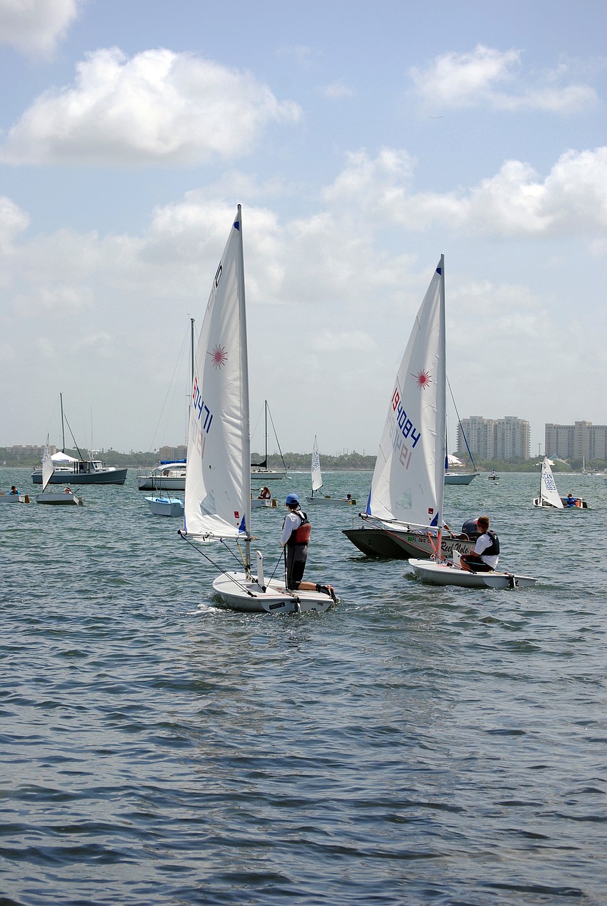 Sailors head out into Sarasota Bay to participate in Sarasota Sailing Squadronâ€™s 68th annual Labor Day Regatta.