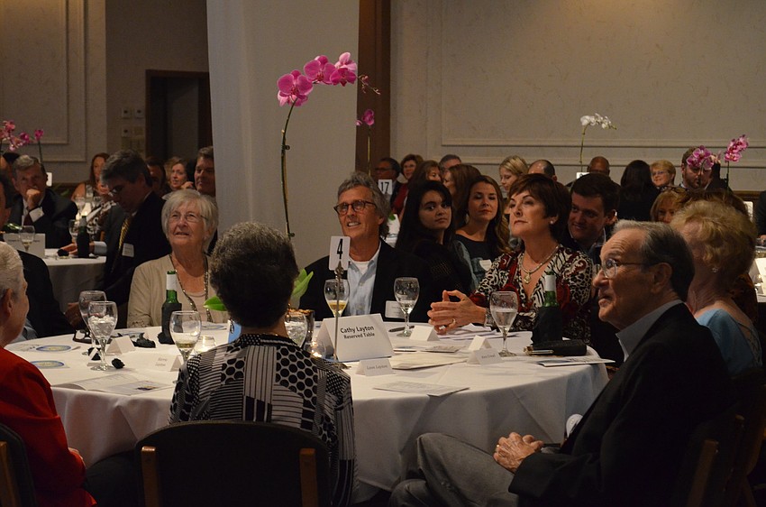 Selby Gardens Board of Trustees Chair, Cathy Layton is honored as the 2014 Boundary Crosser Award recipient.