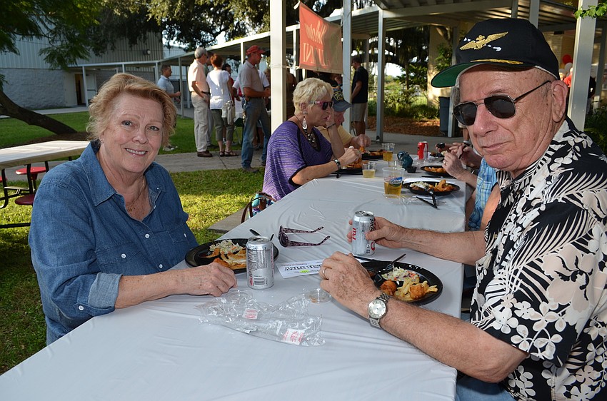 Tony and Angie Tambini enjoyed their fish dinners at the Homecoming Fish Fry.