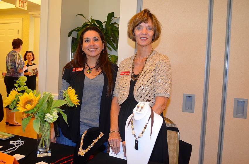 Silvia Engel and Elaine Vaughn represent the Creative Arts Club.