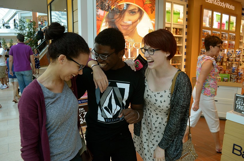 Victoria Byrd, Jamon Buie and Savannah Sinclair visit Bath and Body Works.