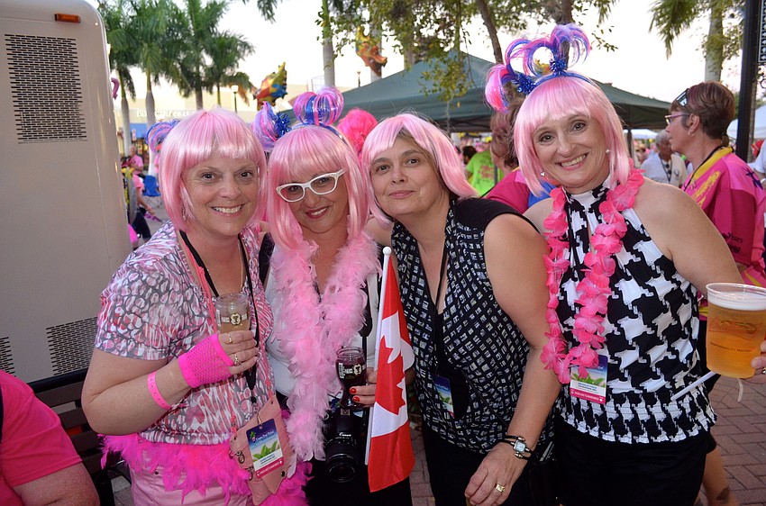 Karen Pennell, Lorraine Parsons, Beverly Arnott and Beverly Price are members of the Avalon Dragons.