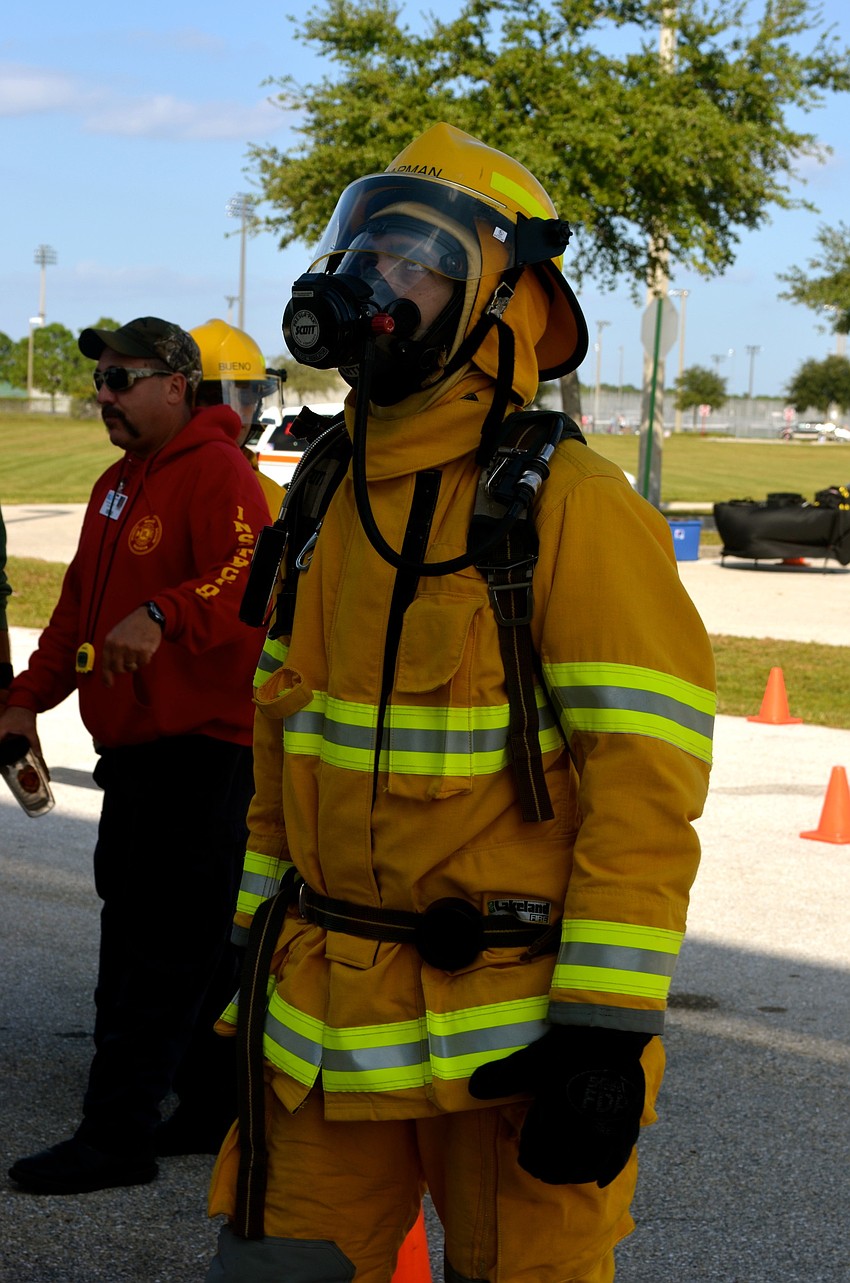 Brenden Chapman waits for his turn to start the challenge.