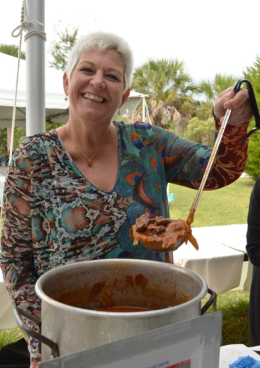 Marlita Costa serves Beef and Cabbage soup from Too Jayâ€™s Restaurant and Deli.