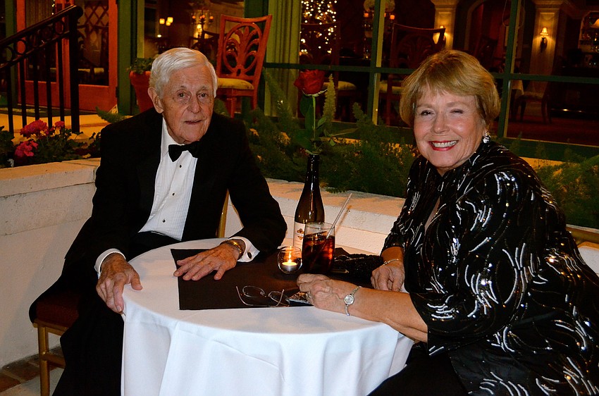 Phil Bieffenbach and Lynn Carter enjoy a quiet spot in the corner.