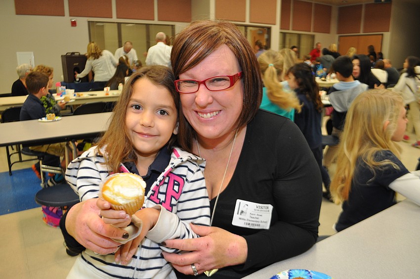Audrey and Keri Rowe enjoy their first Muffins with Moms event.