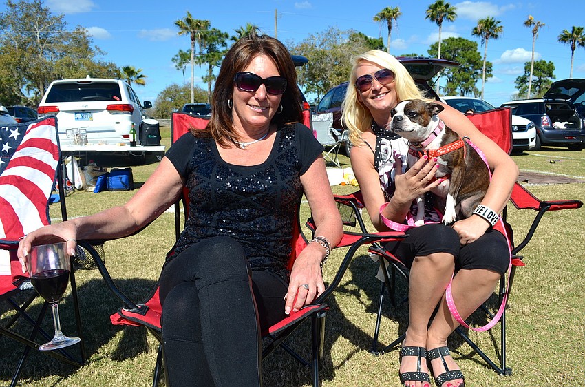 Beth Bobowiec and Melissa Self bring Roxy on the girls' afternoon out.