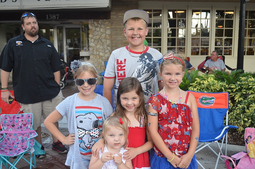 Dylan Peterson with Kaylee and Camryn Shear, Britney Peterson and Brynn Shear