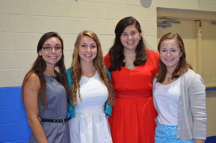 Mariah Miller, Stephanie Detert, Teri Deniro and Jessica Taylor from the Venice High School Young Republicans Club