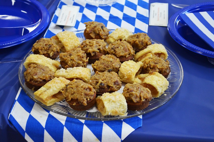 Strudel and German chocolate cupcakes were served for dessert.