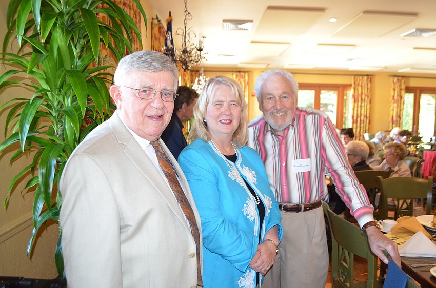 President Murray Blueglass, Susan MacManus, the luncheonâ€™s keynote speaker, and Alan Bandler