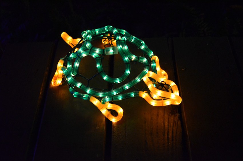 Even the animals were built of lights for the Lights in Bloom display.