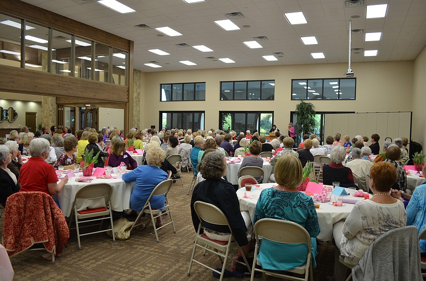 More than 180 women enjoyed the fashion show.