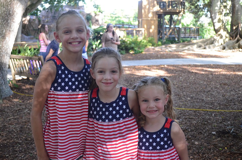 Keira, Callie and Leann Sites wear matching outfits.