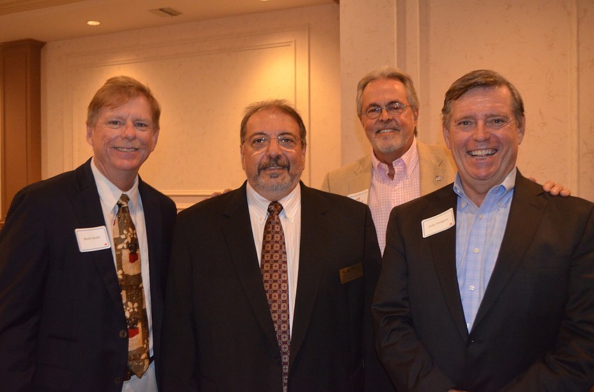 Mark Smith, County Commission candidate Al Maio with County Commissioner Joe Barbetta and Jody Hudgins