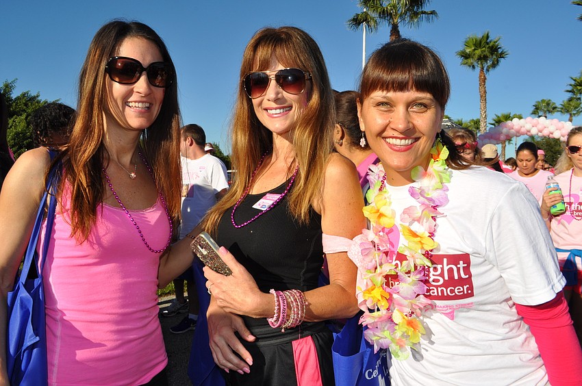 Vanessa Dunn, Gia Dalton and Nadia Sawa walk with Team Healthy Mind, Body and Spirit.