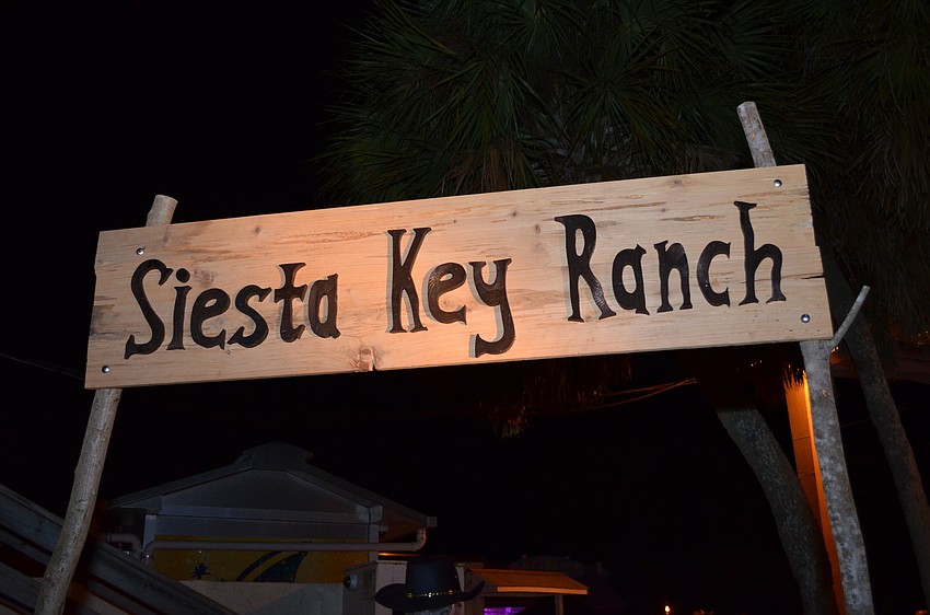 The entrance to hoedown themed Sandfest 2014.