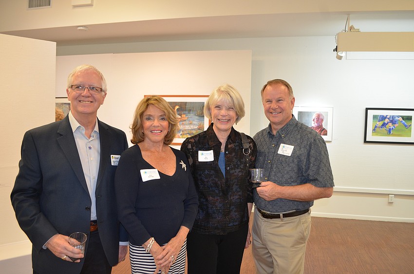 Roger Parent, Joan Partridge, former president of the Longboat Key Center for the Arts, and Kris and Dick Parins