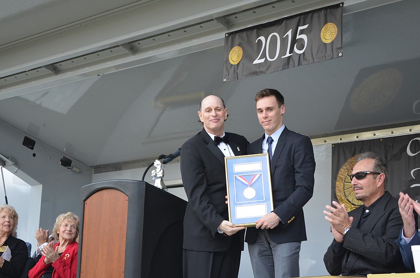 Louis Ducruet accepted the award on behalf of his grandfather, H.S.H the Prince Rainier III of Monaco.