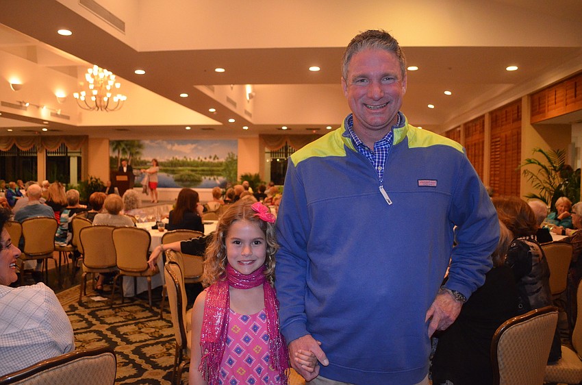 Models Dan Wade, event manager of the Longboat Key Club, and daughter, Carly