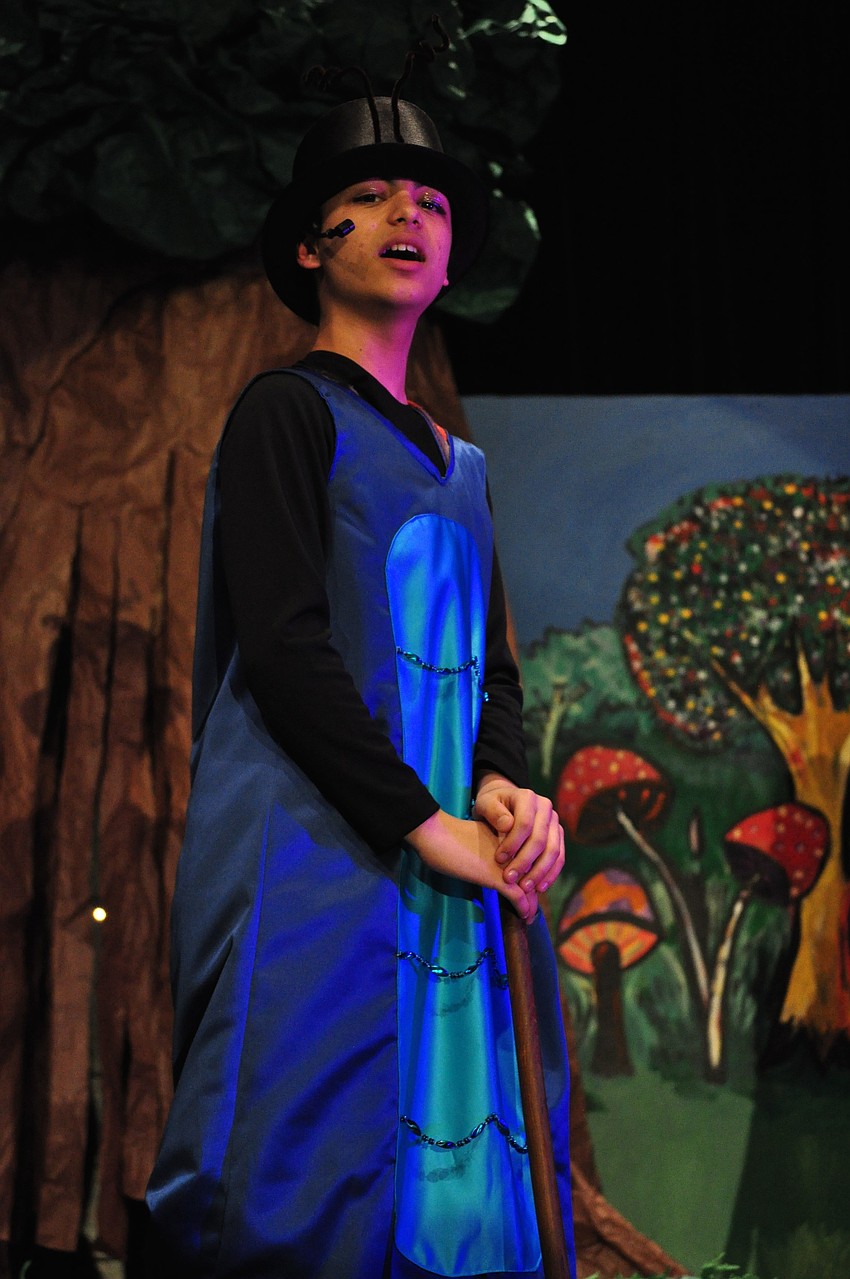 Vincent Gulbrandsen struts as the caterpillar.