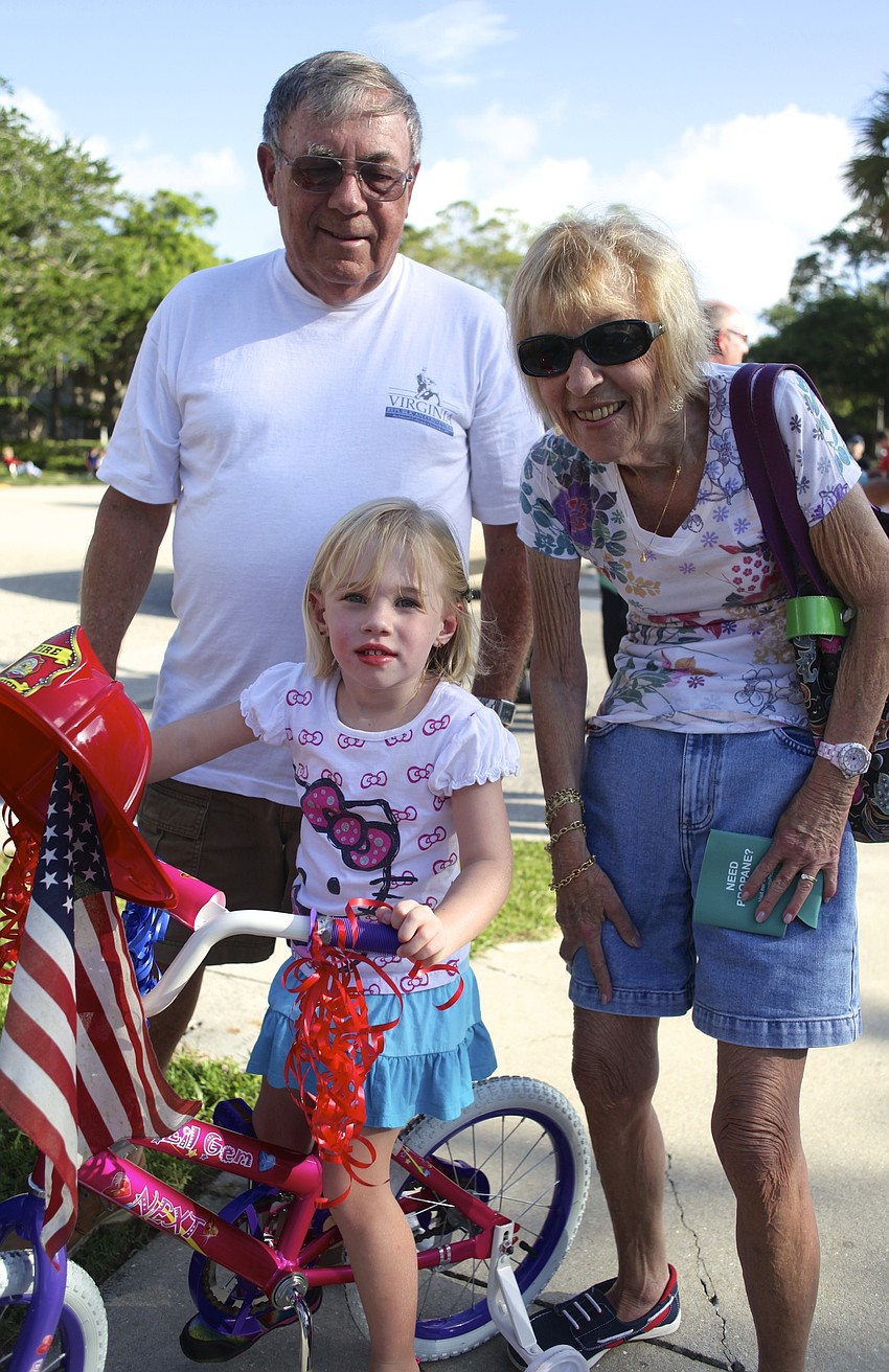 Doug and Jean White brought their granddaughter, Shelby, 4, to the parade.
