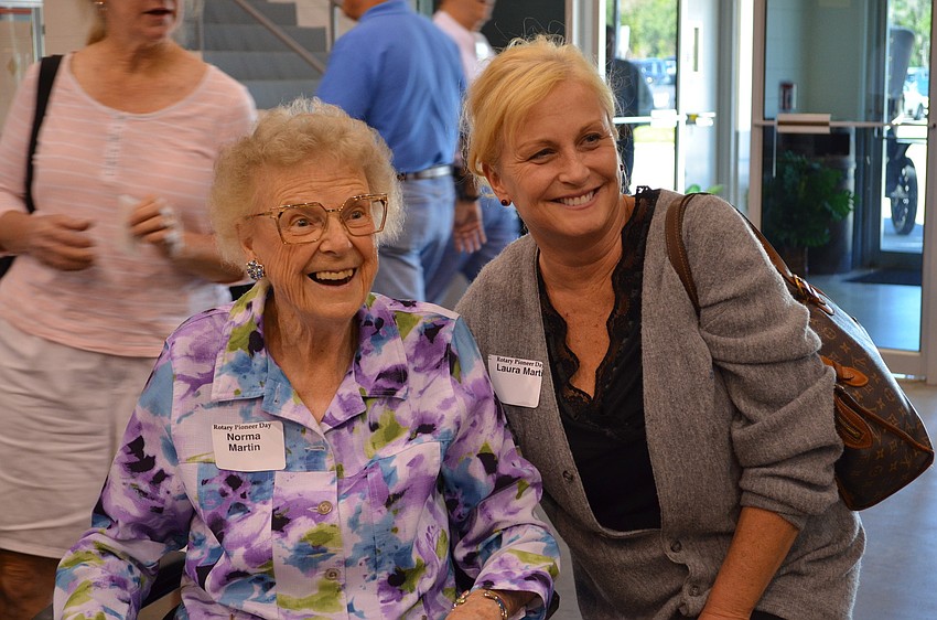 Norma Martin was announced as the oldest pioneer in attendance with Laura Martin.