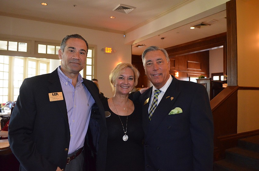 Incoming Chairman of the Board Jeff Mayers and Sandro Rios, of the Longboat Key Club, with Andrew Vac, of RE/MAX