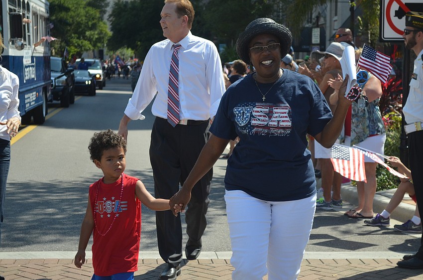 Jayden Perez with County Commissioner Carolyn Mason