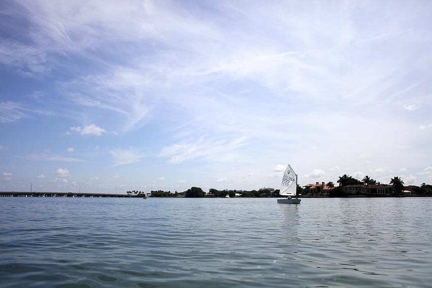 The campers sail between the Sarasota Yacht Club and Bird Key.
