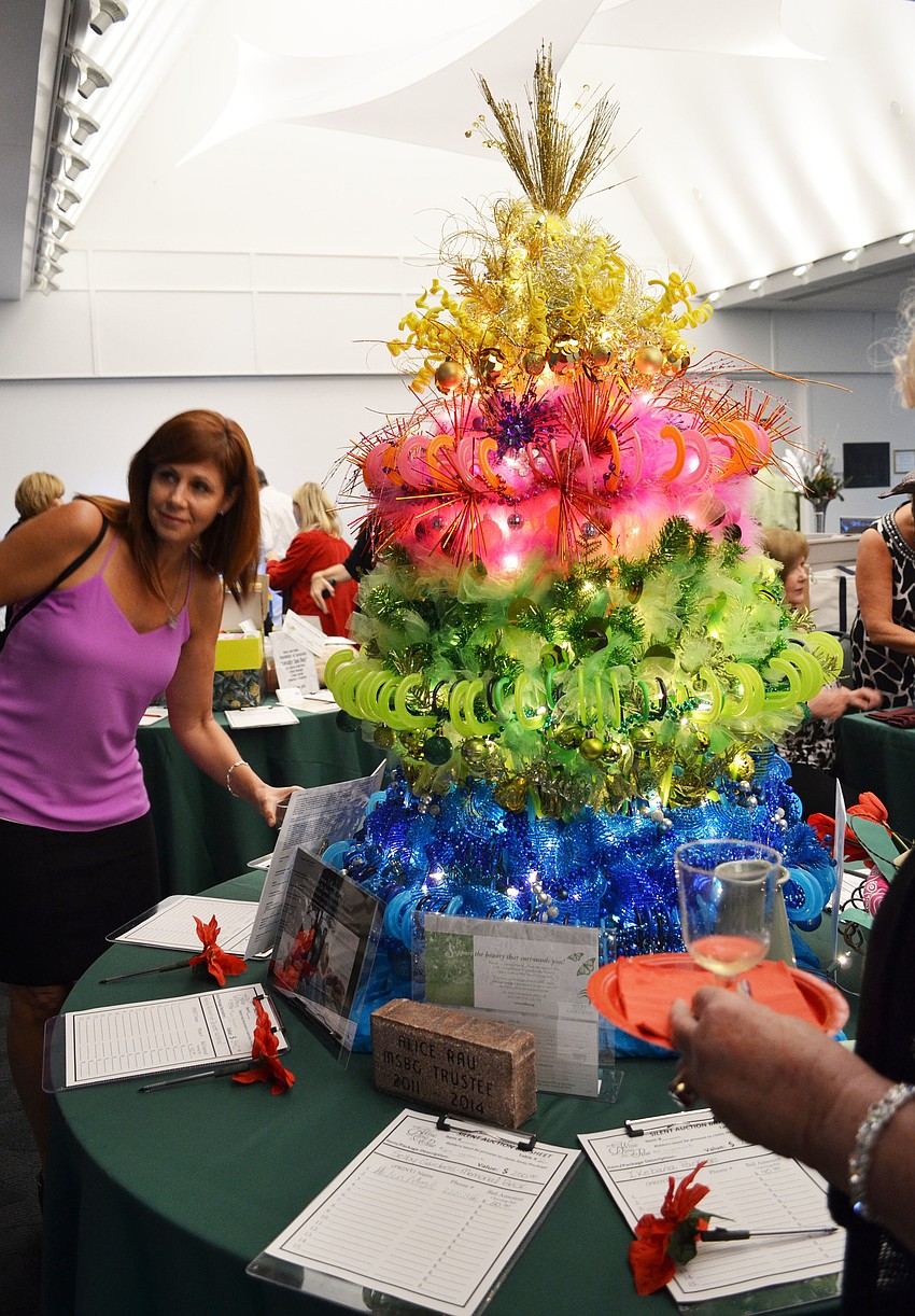 Dozens of items were available for guests to bid on in a silent auction.