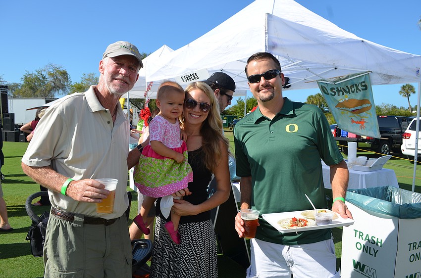 Tom Treend, Kristy and Lyla Ochsendorf and Chris De Leonardo