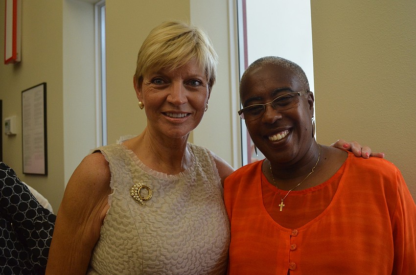 Alex Quarles, president and CEO of Sarasota Memorial Healthcare Foundation with County Commissioner Carolyn Mason