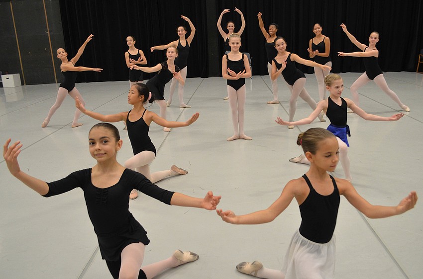 The youngest Sarasota Ballet School summer intensive dancers prepare for their performance